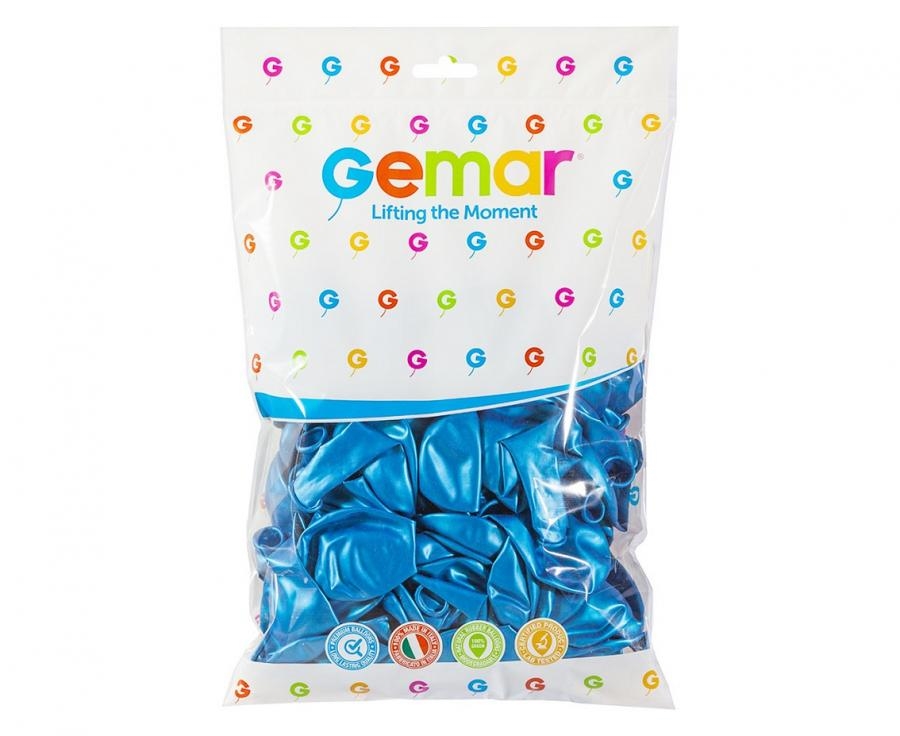 Balony niebieskie metalizowane śr. 80cm (100szt) GM90/36 GoDan